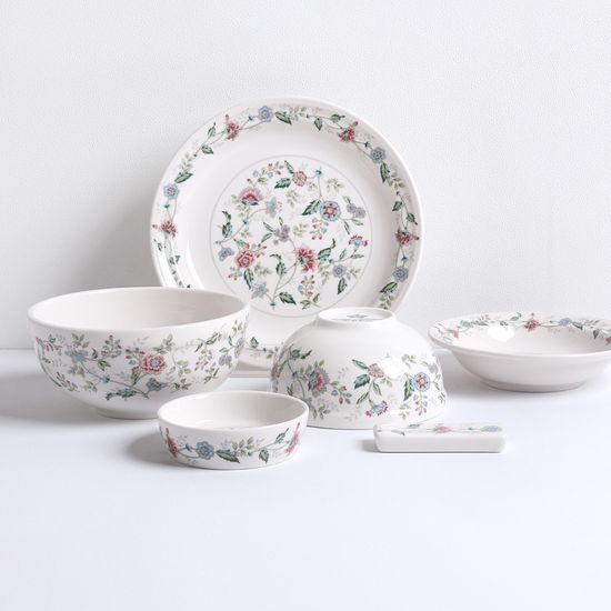 프로방스 국산 도자기 1인 식기세트 6p