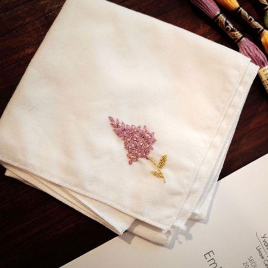 5월 탄생화 라일락 자수손수건 만들기 DIY KIT