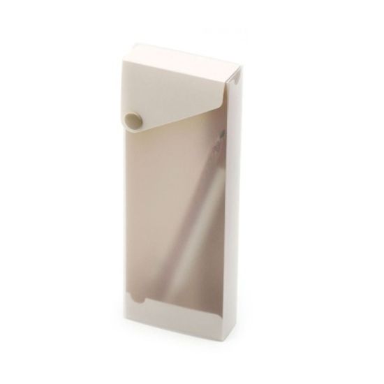 펜슬케이스 아이보리 사각필통 다용도 필기도구보관