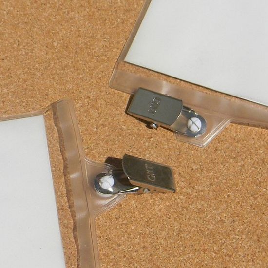 70x92mm 행사용 PVC 클립/집게명찰 NT0033-세로 100개