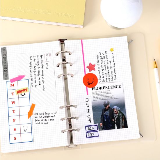 워너디스 A6 6공 점보 리필 3mm 모눈 내지