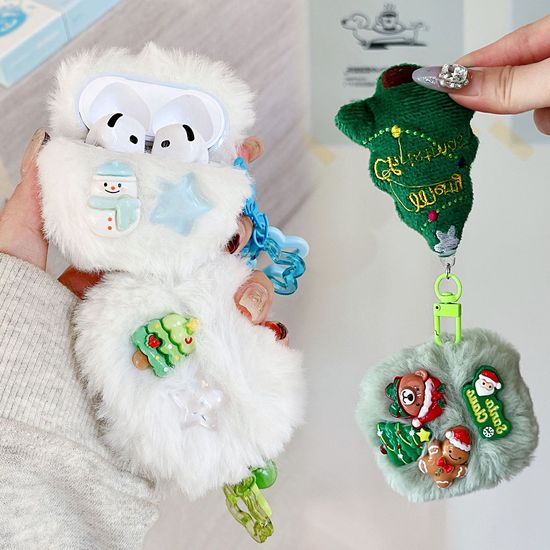 에어팟 4 3 2 1 세대 프로 크리스마스 키링 털 케이스