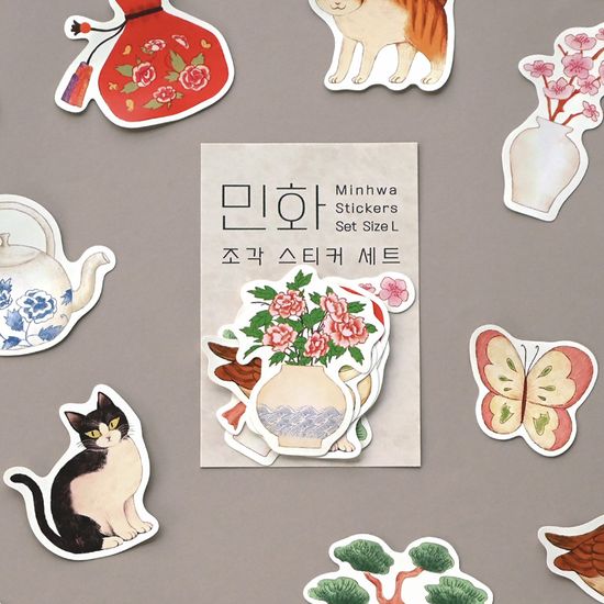 민화 리무버블 조각 스티커 세트 L