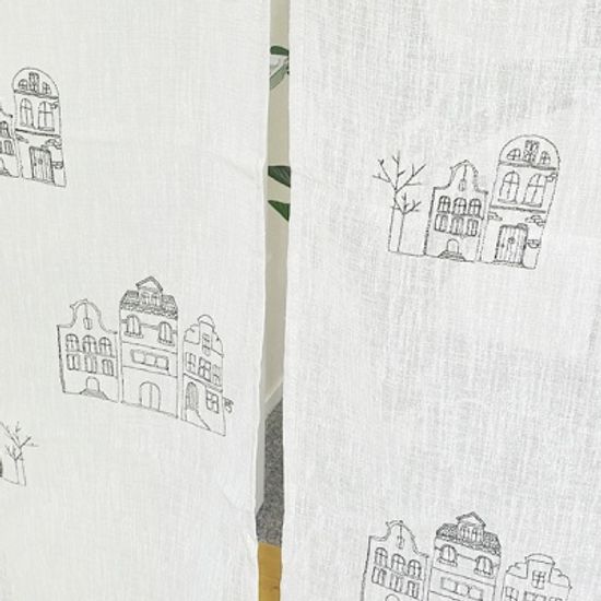 하우스 스티치 가리개 커튼