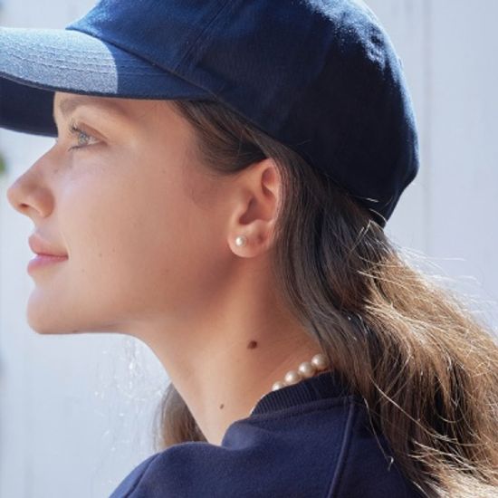 Logo washing ballcap (navy)