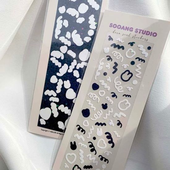 홀로그램 파티페티 모노 스티커