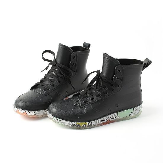 [아일렌]여성용 하이탑 운동화 레인부츠(245mm) (블랙