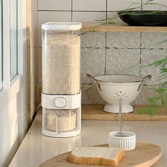 레토 원터치 쌀통 10KG 잡곡통 밀폐용 LAC-MR02