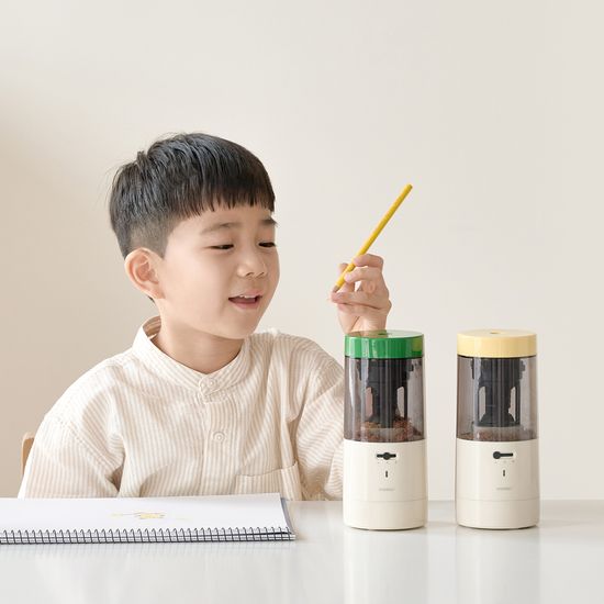 무아스 2 in 1 책상 청소 자동 연필깎이 심조절