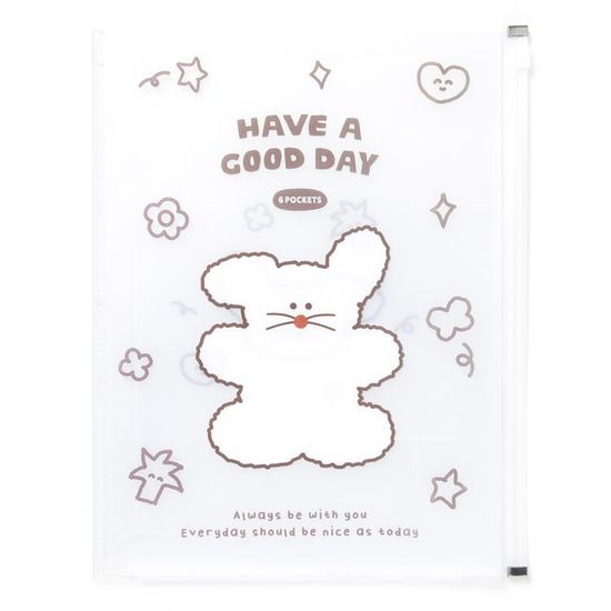 아트박스 토끼 6포켓 지퍼파일