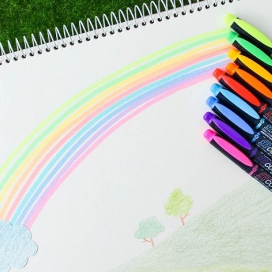 톰보 선명하게 빛나는 형광펜-코트 단면 SC 5색set