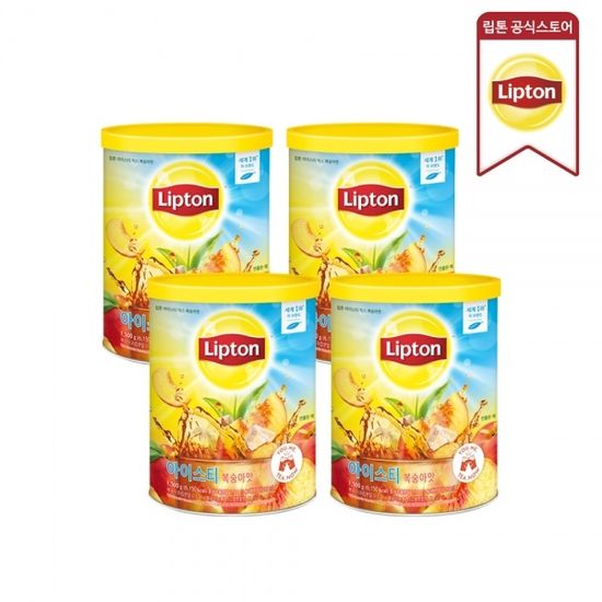 립톤 아이스티 복숭아 맛 1.5kg 4개