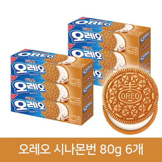 오레오 시나몬번 80g 6개
