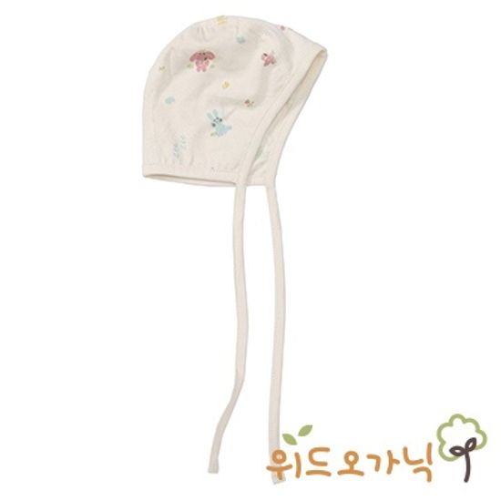 [위드오가닉] 오가닉 신생아 파일럿모자 크레파스동물