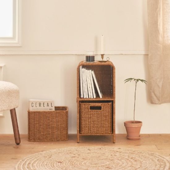 PP라탄 2단 수납장 슬림