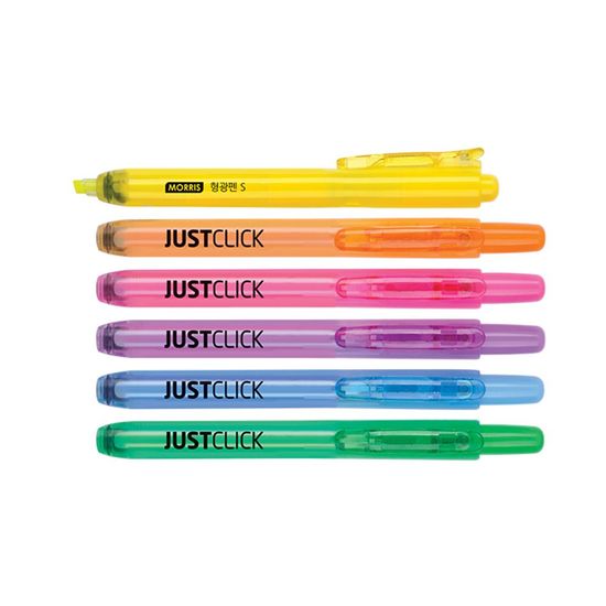 JUST CLICK 형광펜 S(노랑/1자루/모리스)(W03678A)