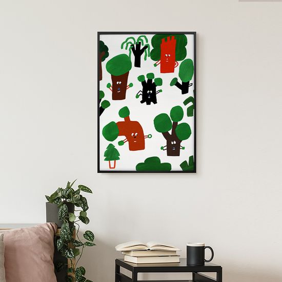 여름 초록 나무 (Art Print) / 일러스트 액자