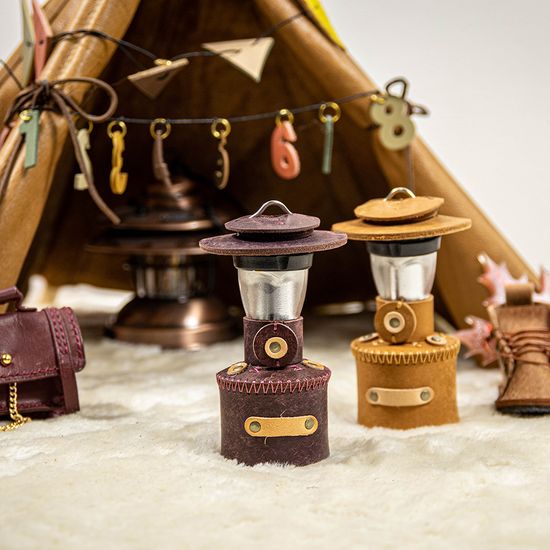 [캠핑덕] 골제로 랜턴 천연 가죽 쉐이드 위스키 