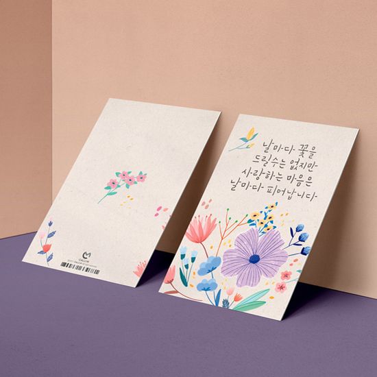 캘리그라피카드 감사카드 6종세트