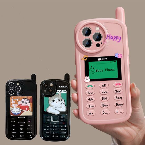 아이폰14 13 12 11 캐릭터 안테나 전화기 젤리 케이스