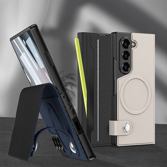 갤럭시 z폴드 7 6 맥세이프 호환 가죽 커버 펜 케이스