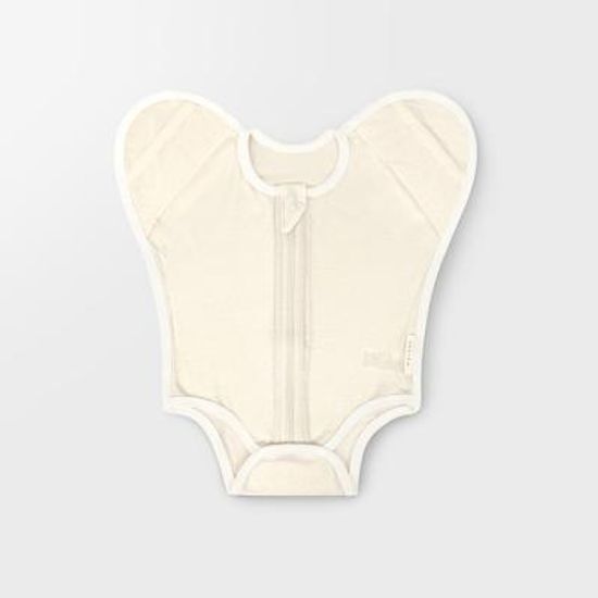 메르베 신생아 아기 베이직 썸머 달잠 바디슈트(크림)