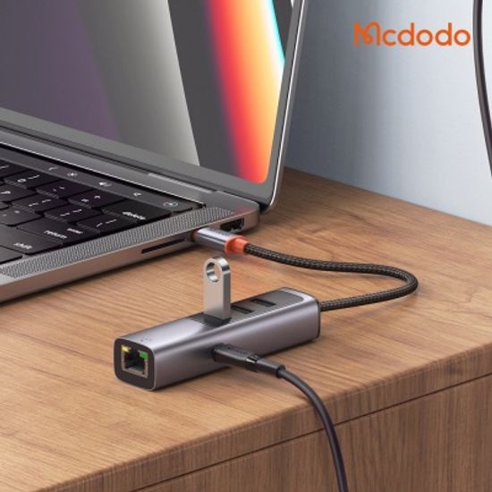 맥도도 HU111 C타입 5포트 허브 USB3.0x3+PD100W+LAN