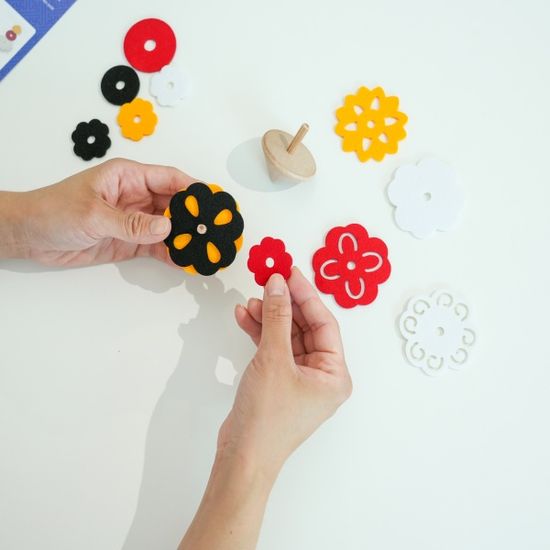명절 민속 놀이 전통 팽이 펠트 만들기 DIY 키트 