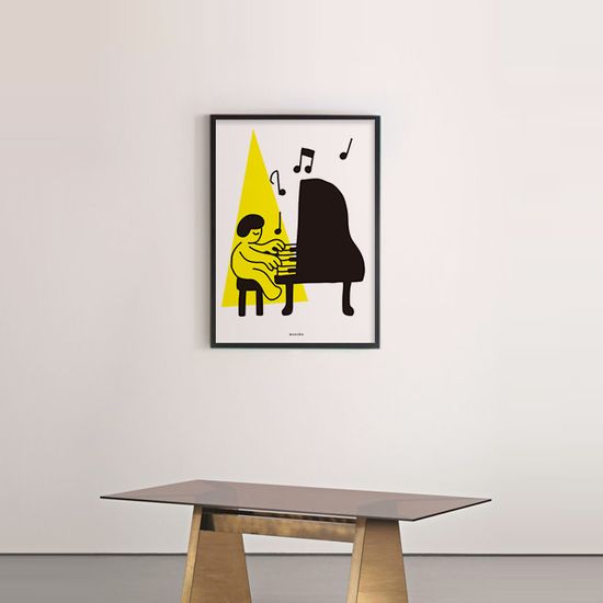 피아노 치는 아이 3 M 인테리어 디자인 포스터 