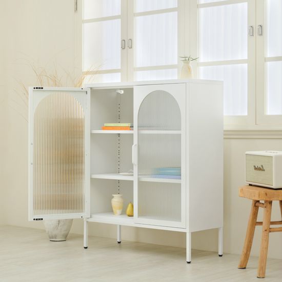 노아 3단 양문형 철제 선반장 2colors