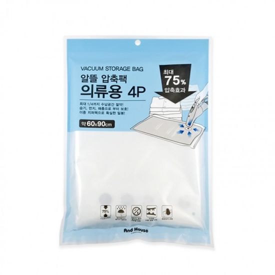 알뜰 진공압축팩 약 60X90cm 4매입