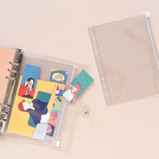 A5 6공 다이어리 지퍼백