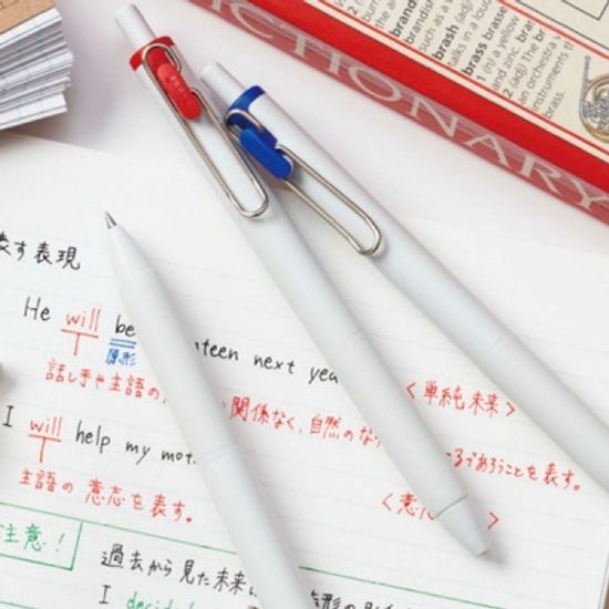 유니볼 ONE 와이어클립 0.38mm 중성펜 UMN-S-38 1다스