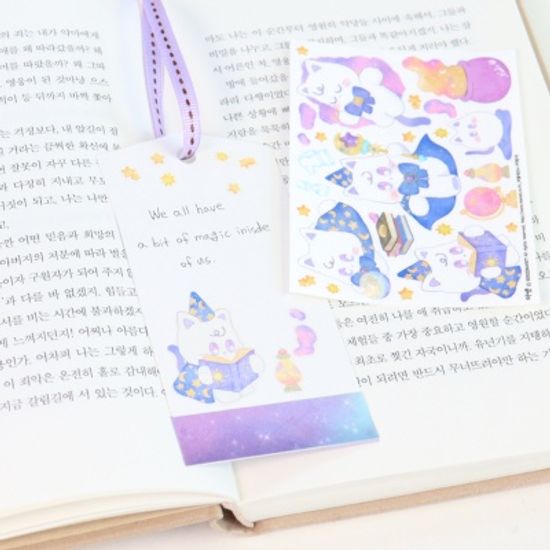 마넷 사각 투명 스티커 - 러블네코W