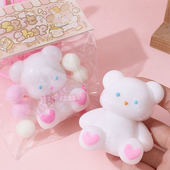 강아지 곰돌이 말랑이 티바 스퀴시 주물럭 피젯 토이