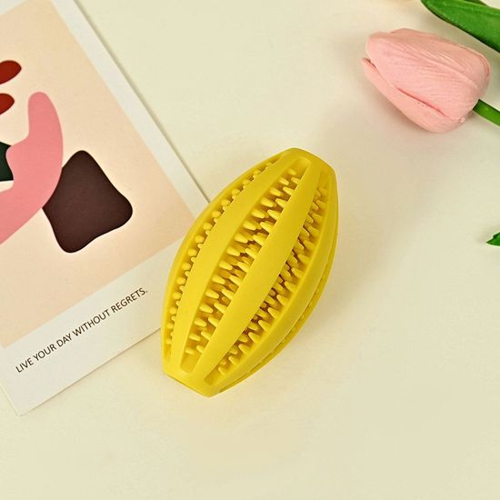 강아지 분리불안 장난감 간식 공 노랑(WEEC04D)