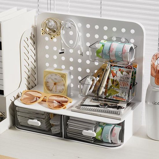 타공 책상 수납 정리함 화장대 화장품 수납함 서랍장