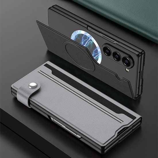 갤럭시 z폴드 7 6 맥세이프 호환 가죽 커버 펜 케이스