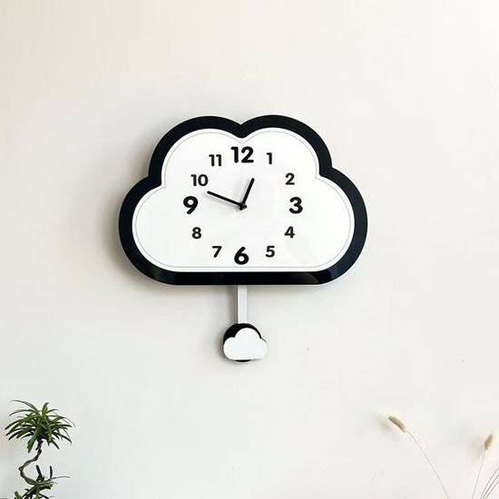 몽글 구름  무소음 벽시계
