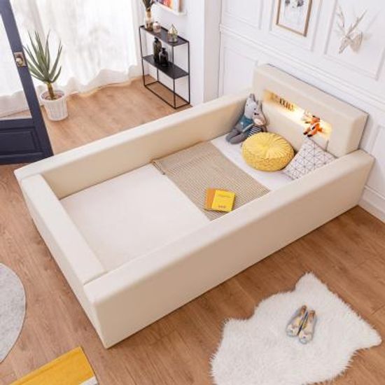 [노하우] 라엘 LED 저상형 가죽 패밀리침대 SS_벙커형