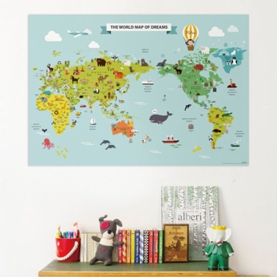 [기성]세계지도동물 랜드마크