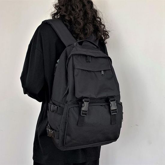 1컬러 블랙 데일리 학생 백팩 BS 6