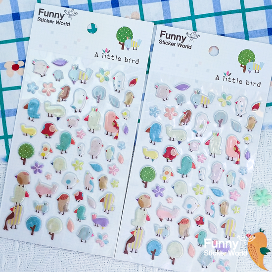 퍼니스티커 C536 작은 새 캐스팅 스티커