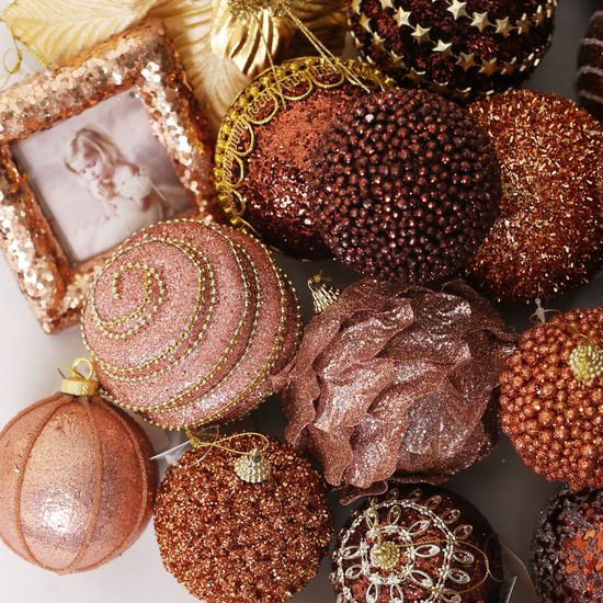 [도토로] 트리 장식볼 랜덤박스 오너먼트 10p(브론즈)