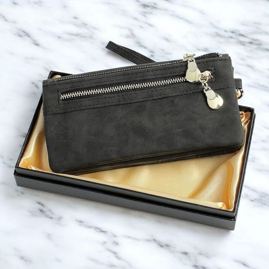 게더릭 여성 장지갑 (차콜)(WFFQ2QX)