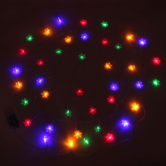 [도토로]40구 LED 눈꽃 가랜드 전구(6M) (컬러)