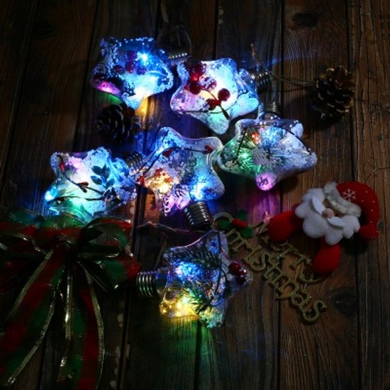 LED 트리 오너먼트 열매 장식볼 6p세트(8cm) 별장식
