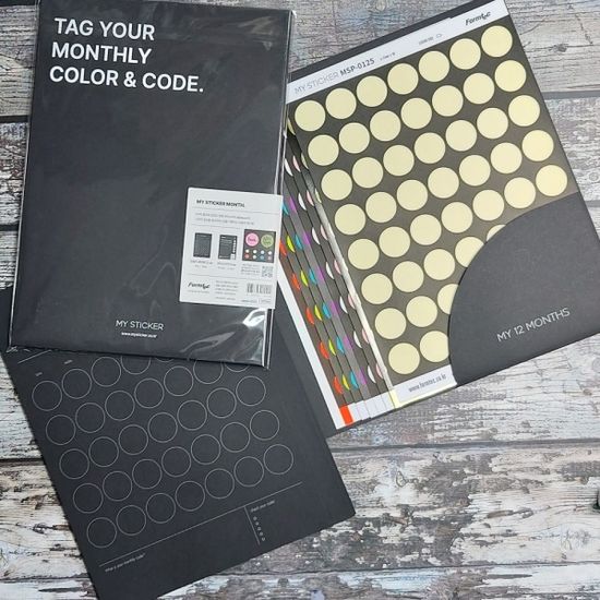 웍스 스티커로 기록하는 1년 먼슬리 플래너 MSM-5025