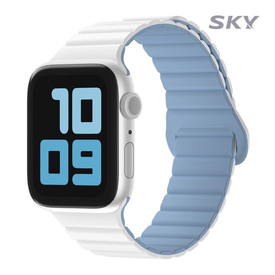 스카이 애플워치 마그네틱 실리콘 스트랩 10 9 8 SE 2