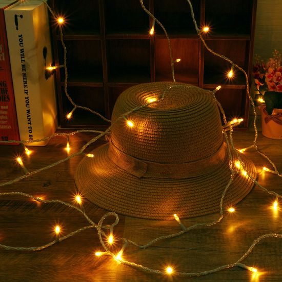 [도토로]은하수 100구 투명선 LED 웜색 지니전구(10M)